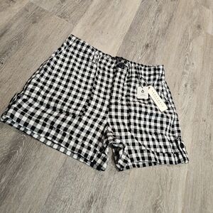 Sanctuary Black and White Checkered Women Shorts